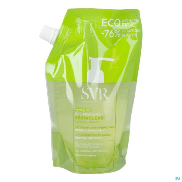 Svr Sebiaclear Gel Moussant Refill 400ml Nf