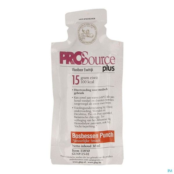 Prosource Plus Bosbes 15g Eiwit Zakje 1x30ml