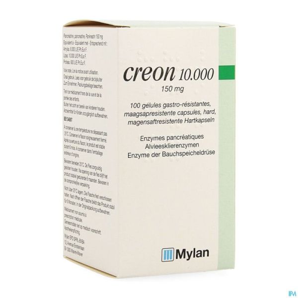 CREON 10000 CAPS GASTRORESIST 100 X 150 MG